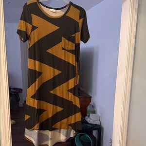 LuLaRoe Black and Brown Polka Dot Carl dress